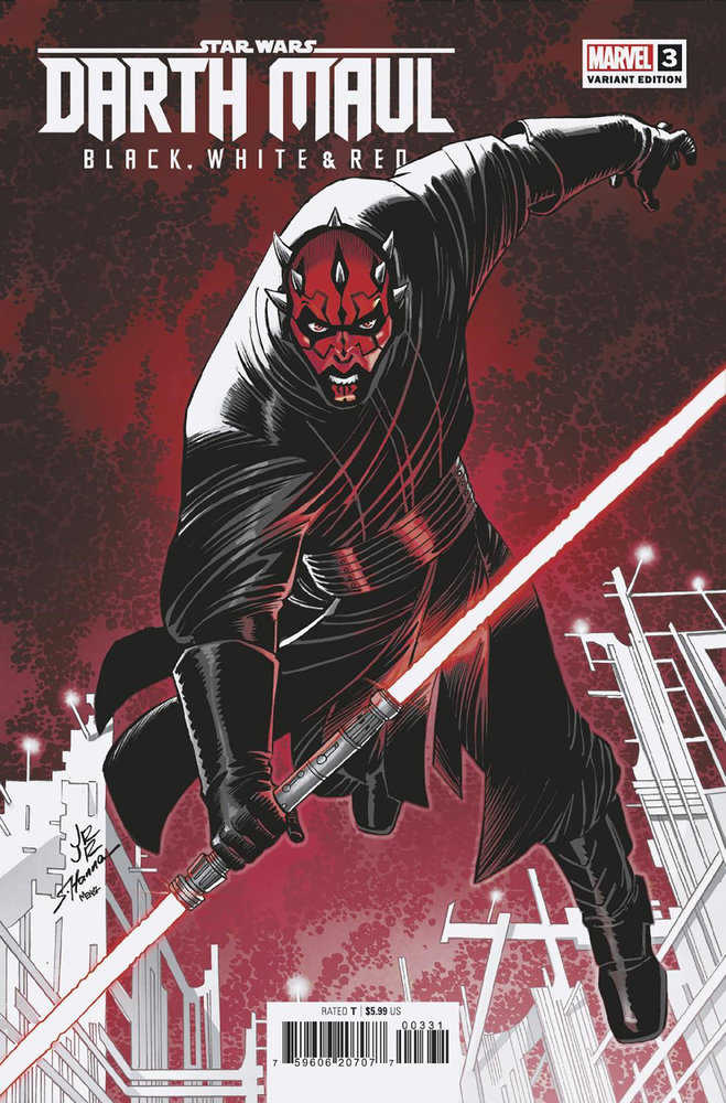 Star Wars: Darth Maul - Black, White & Red #3 John Romita Jr. Variant | Odin's Place