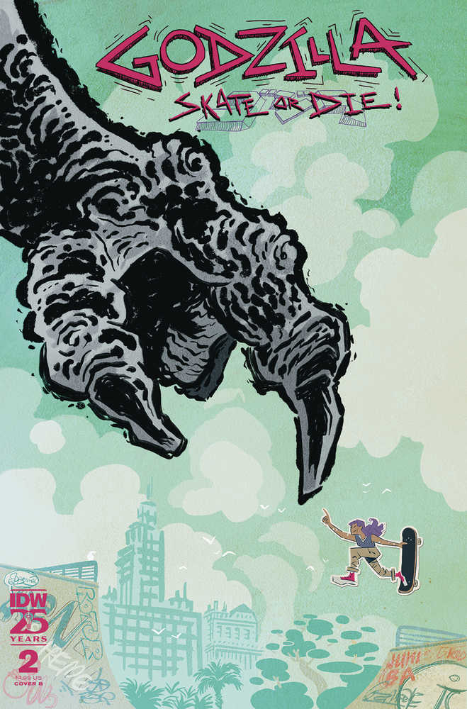 Godzilla Skate Or Die #2 Cover B Ba | Odin's Place