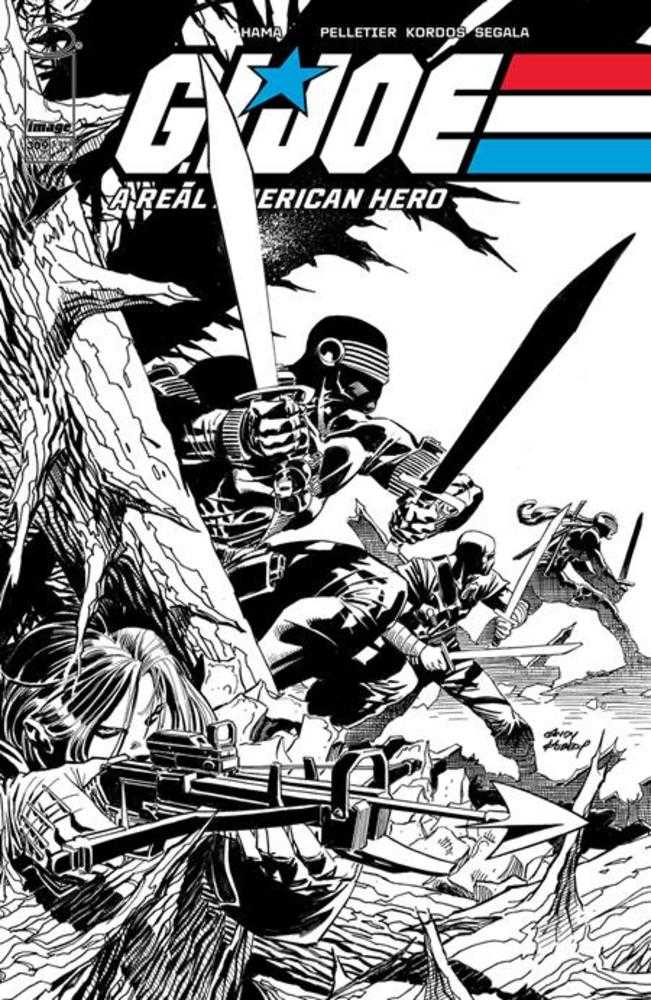 G.I. Joe A Real American Hero #309 Cover B Andy Kubert Black & White Variant | Odin's Place