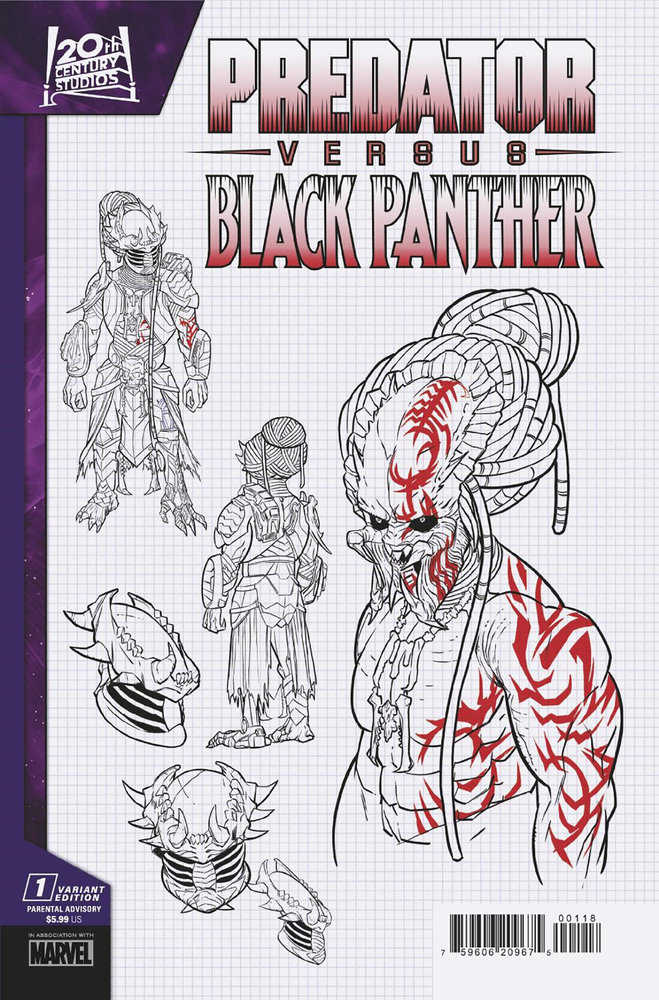 Predator vs. Black Panther #1 Chris Allen Design Variant | Odin's Place