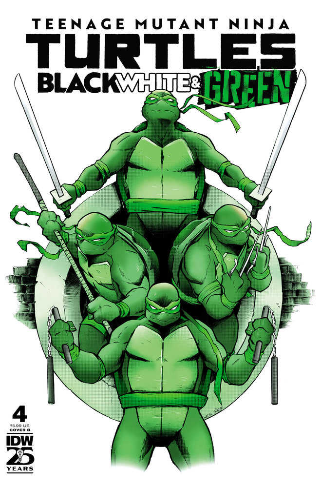 Teenage Mutant Ninja Turtles: Black, White, And Green #4 Variant B (Garbett) | Odin's Place