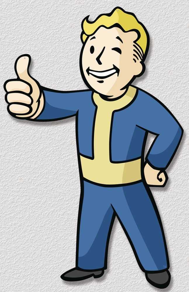 Fallout Vault Boy Previews Exclusive Die-Cut 6x9 Metal Sign | Odin's Place