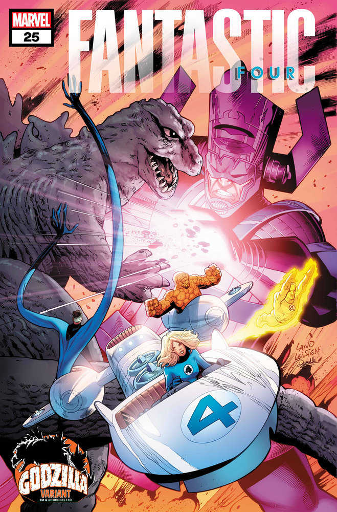 Fantastic Four #25 Greg Land Godzilla Variant | Odin's Place