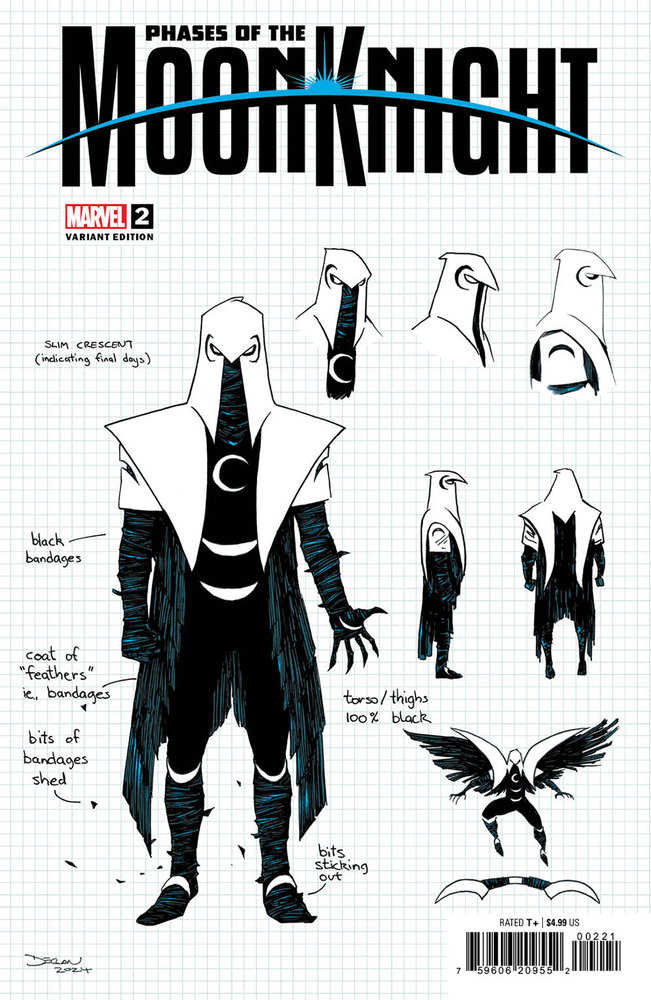 Phases Of The Moon Knight #2 Declan Shalvey Design Variant | Odin's Place
