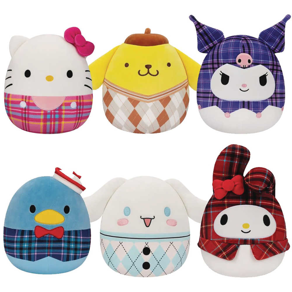 Sanrio Squishmallow Hello Kitty Plaid 8in Plush 24pc Assortment (N | Odin's Place