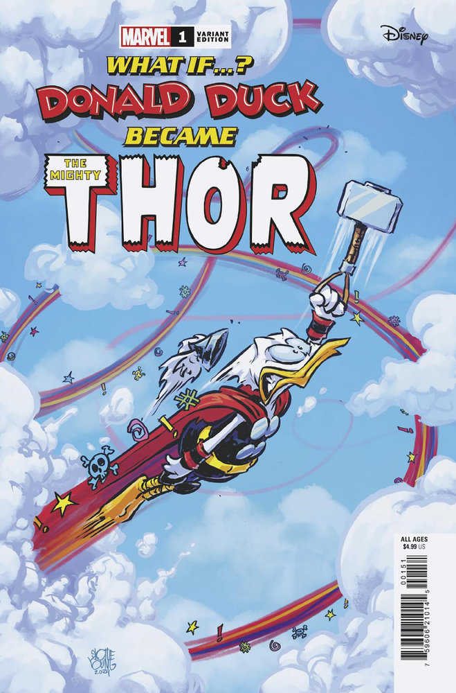 Marvel & Disney: What If...? Donald Duck Became Thor #1 Skottie Young Variant | Odin's Place