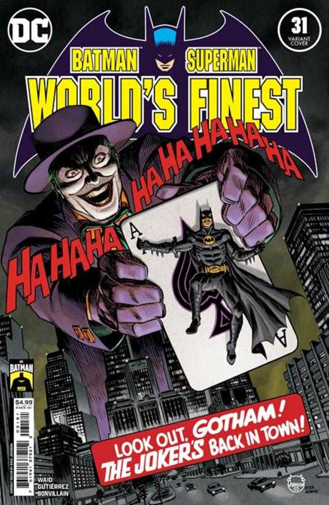 Batman Superman Worlds Finest #31 Cover F Dave Johnson Batman 85th Anniversary Card Stock Variant | Odin's Place