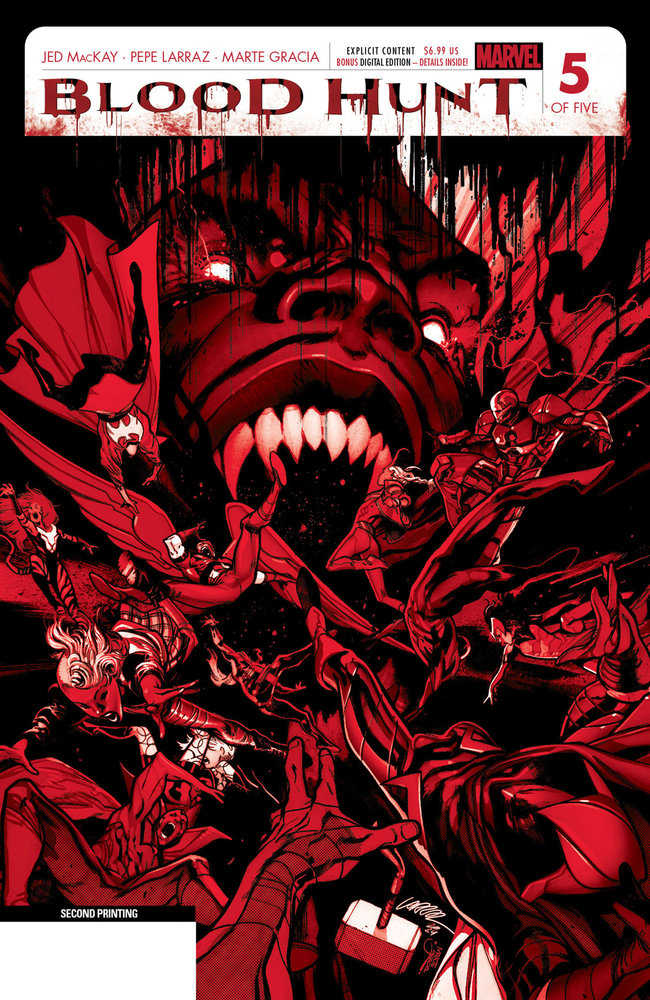 Blood Hunt: Red Band #5 Pepe Larraz 2nd Print Variant [Bh] | Odin's Place