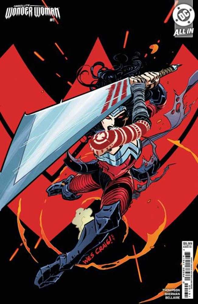 Absolute Wonder Woman #1 Cover B Wes Craig Card Stock Variant | Odin's Place