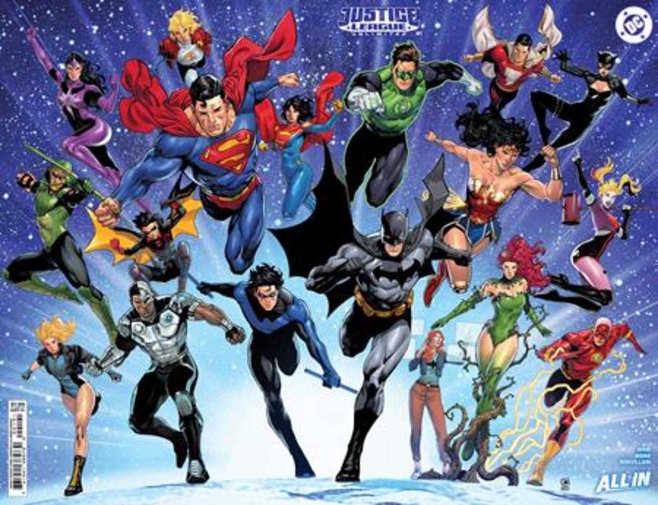 Justice League Unlimited #1 Cover H Daniel Sampere Wraparound Raised Uv Foil Variant | Odin's Place