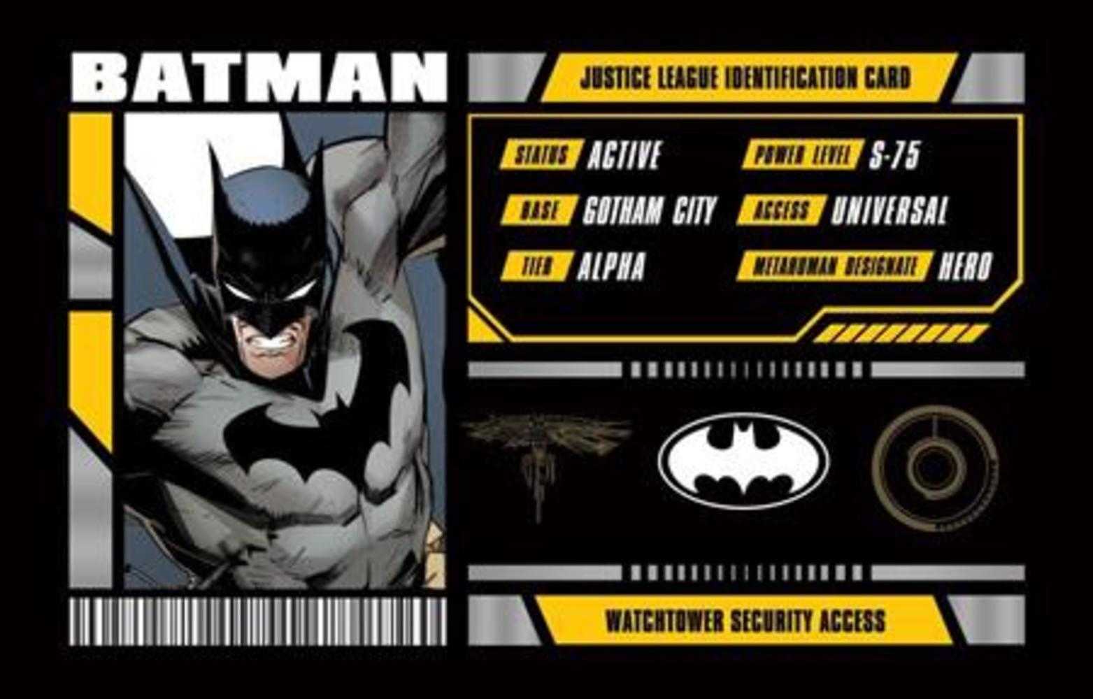 Batman Justice League Membership Card Opt-In Bundles Of 25 (Free) | Odin's Place