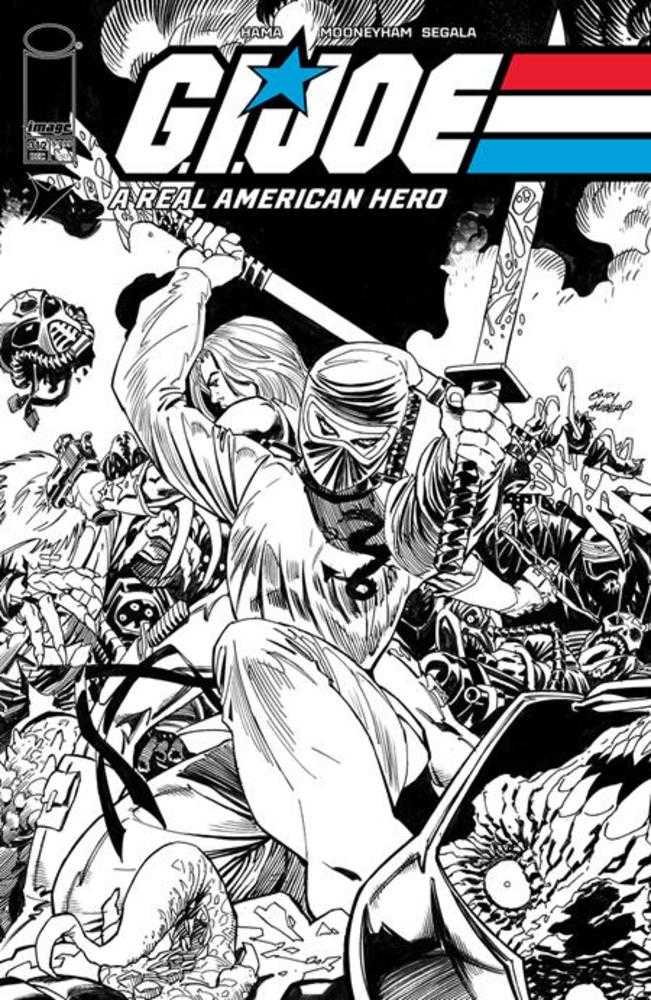 G.I. Joe A Real American Hero #312 Cover B Andy Kubert Black & White Variant | Odin's Place