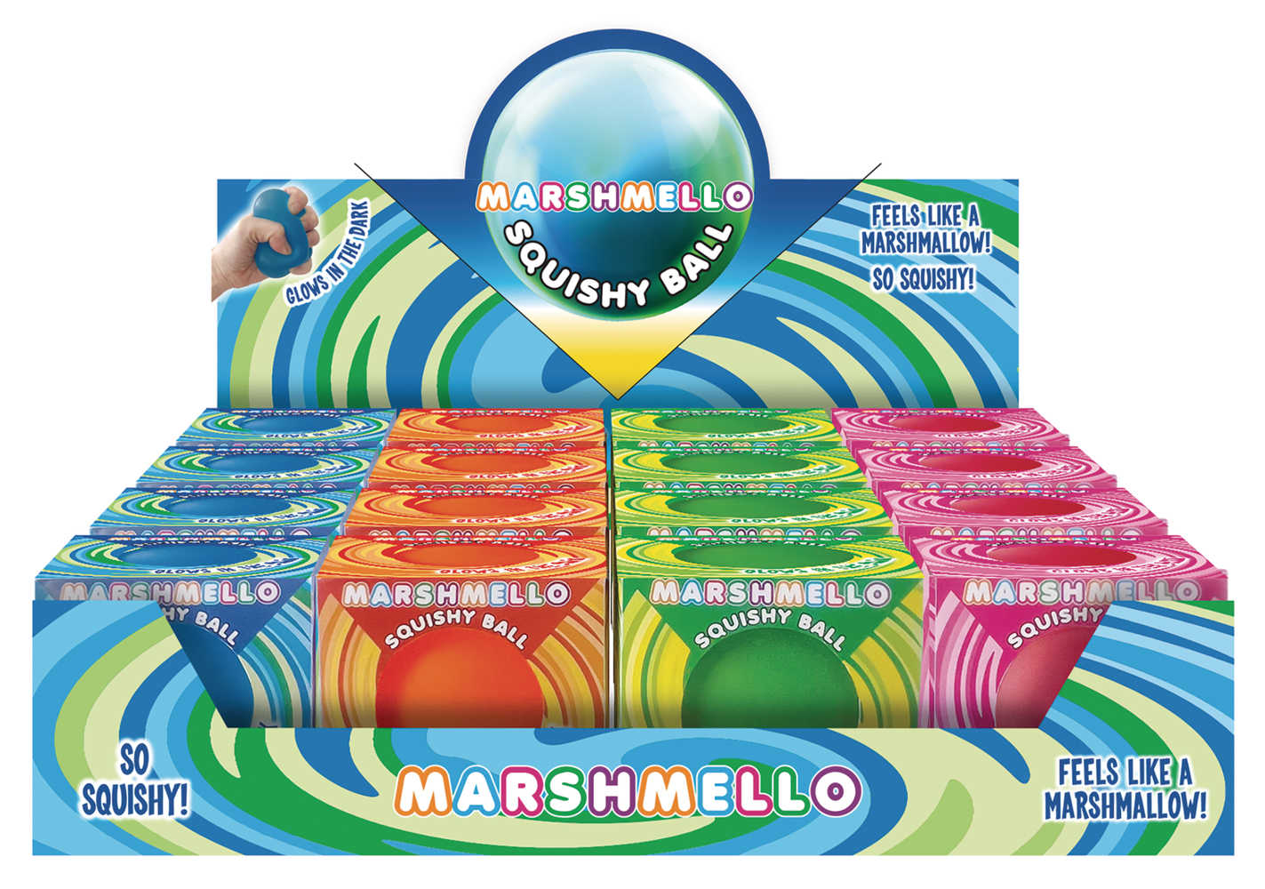 Zorbitz Marshmello Glow In The Dark Balls 16 Ct Display (Net | Odin's Place