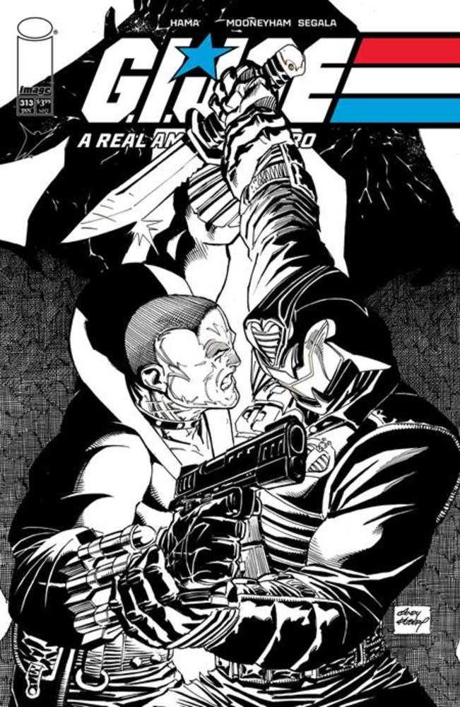 G.I. Joe A Real American Hero #313 Cover B Andy Kubert Black & White Variant | Odin's Place