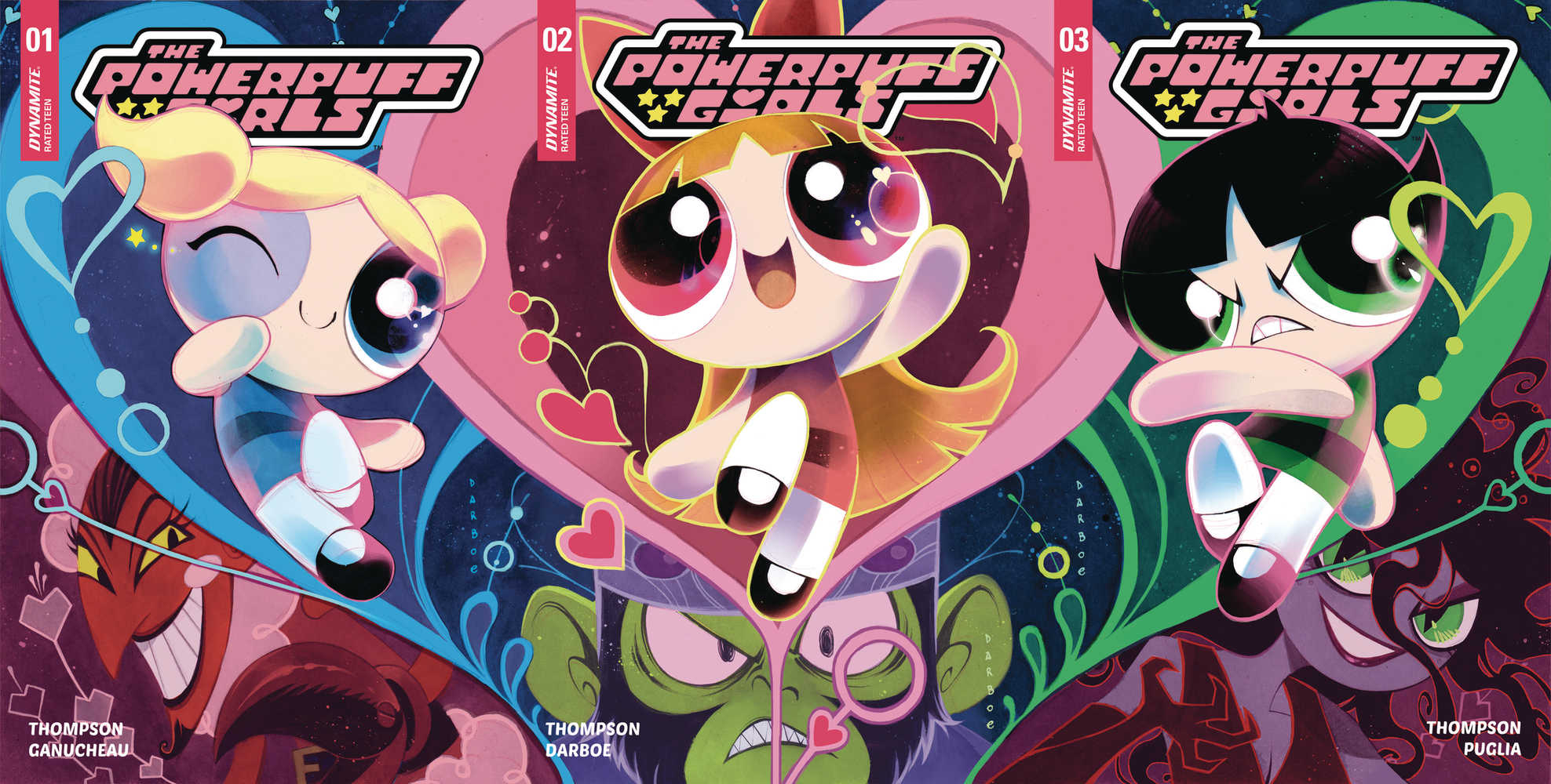 Powerpuff Girls #1-3 Darboe Connecting Cover Set De Exclusive Variant (C | Odin's Place
