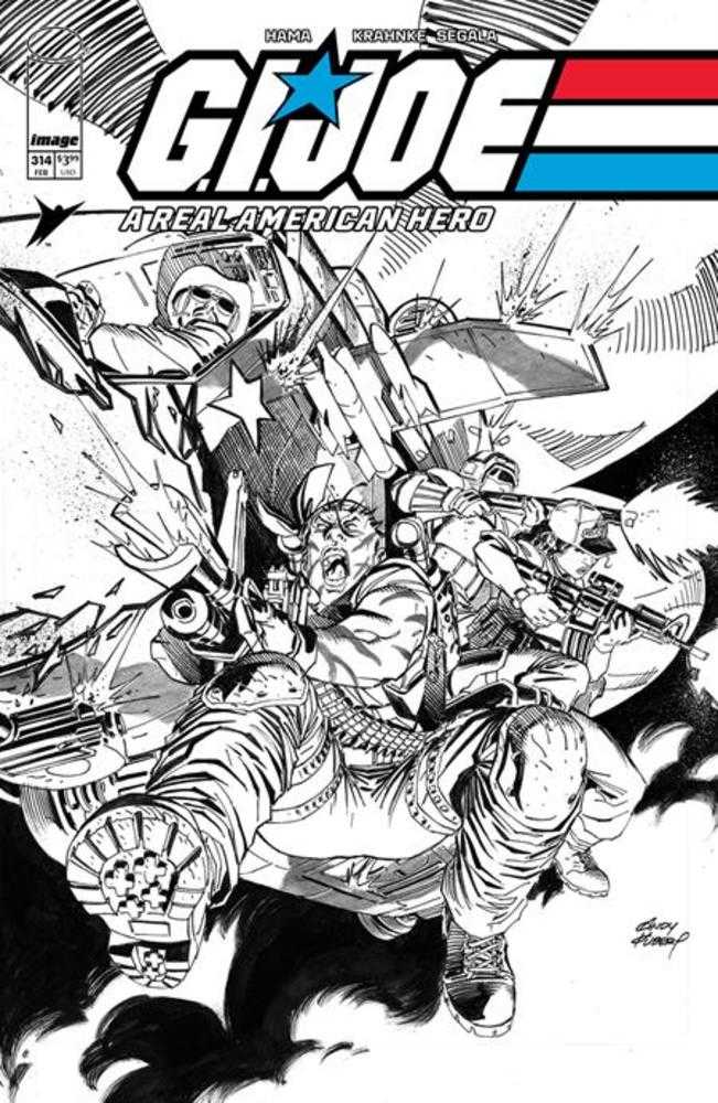 G.I. Joe A Real American Hero #314 Cover B Andy Kubert Black & White Variant | Odin's Place