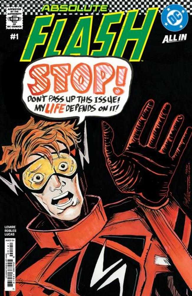 Absolute Flash #1 Cover I 1 in 25 Jeff Lemire Card Stock Variant | Odin's Place