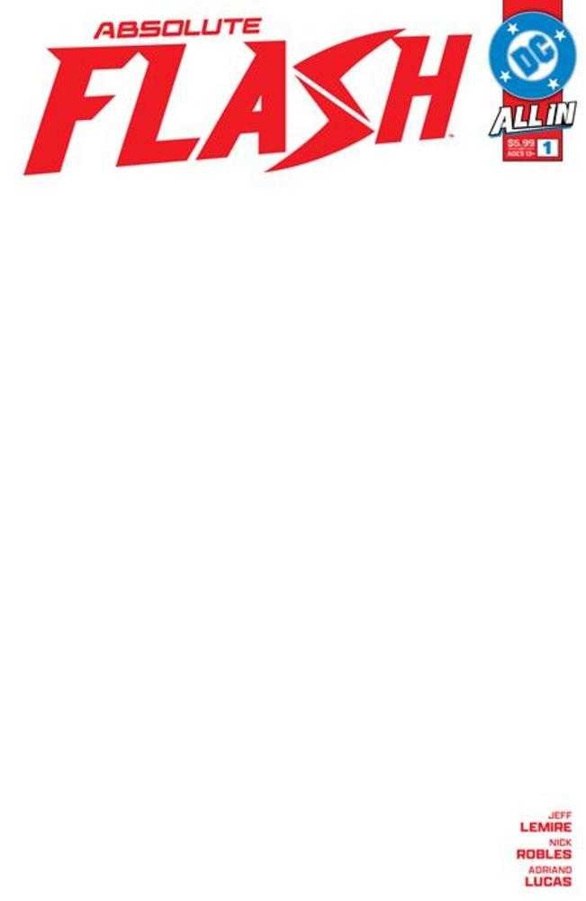 Absolute Flash #1 Cover H Blank Card Stock Variant | Odin's Place