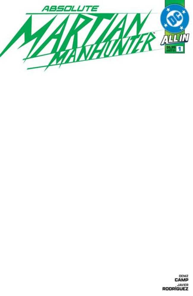 Absolute Martian Manhunter #1 (Of 6) Cover H Blank Card Stock Variant | Odin's Place