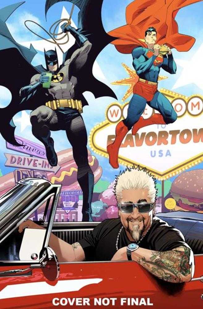 Batman Superman Worlds Finest #37 Cover D Dan Mora Guy Fieri Cameo Card Stock Variant | Odin's Place