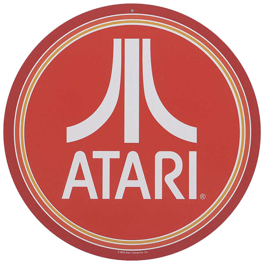 Atari Red Logo 11in Round Metal Sign | Odin's Place
