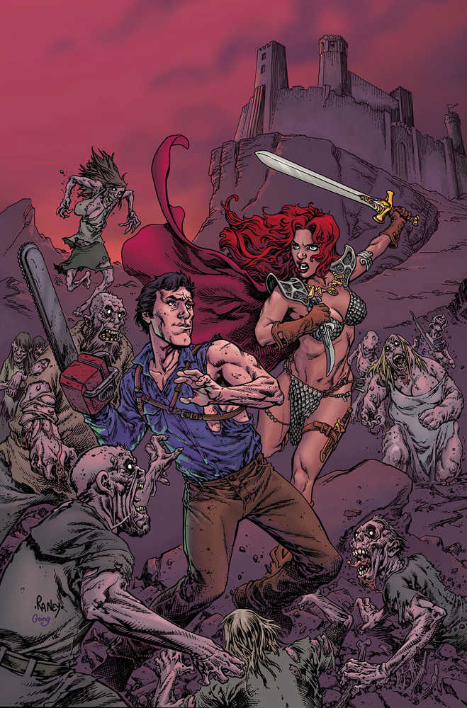 Red Sonja vs Army Of Darkness #2 Cover E Tom Raney Metal Full Art Variant | Odin's Place