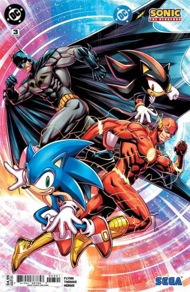 DC X Sonic The Hedgehog #3 (Of 5) Cover B Serg Acuna Card Stock Variant | Odin's Place