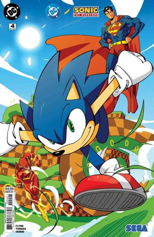 DC X Sonic The Hedgehog #4 (Of 5) Cover B Daniele Di Nicuolo Card Stock Variant | Odin's Place