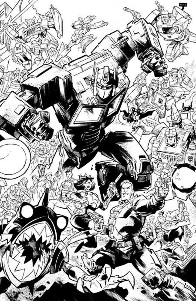 G.I. Joe #8 Cover H Jason Howard Energon Universe Second Anniversary Black & White Variant | Odin's Place