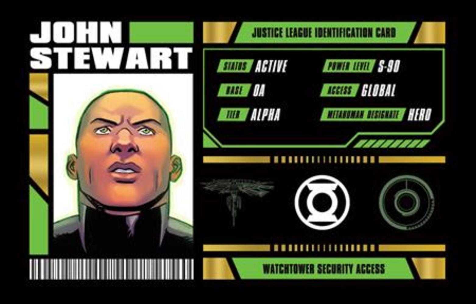 John Stewart Justice League Membership Card Opt-In Bundles Of 25 (Free) | Odin's Place
