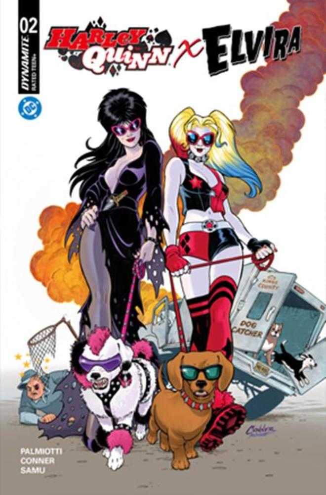 Harley Quinn X Elvira #2 Cover A Amanda Conner Dogs | Odin's Place