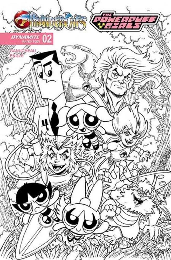Thundercats Powerpuff Girls #2 Cover L Inc 1:5 Ken Haeser Foc Bonus Line Art Variant | Odin's Place