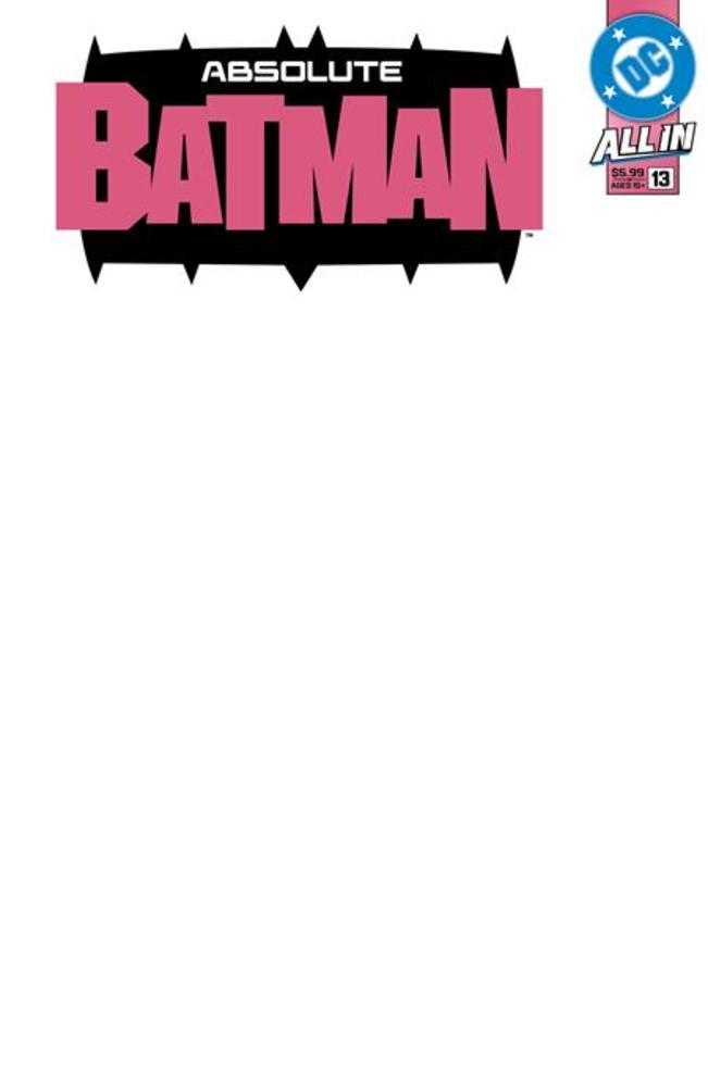 Absolute Batman #13 Cover G Blank Card Stock Variant | Odin's Place