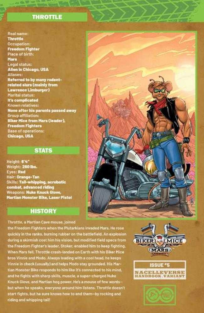 Biker Mice From Mars (2025) #5 Cover C Aj Jothikumar Handbook Variant | Odin's Place