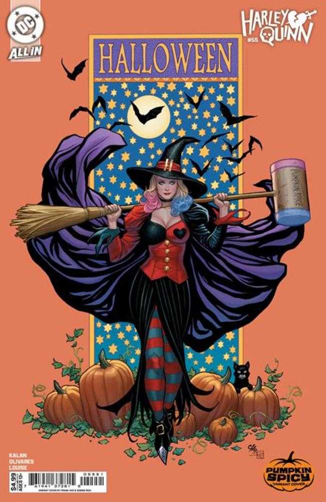 Harley Quinn #55 Cover E Frank Cho Pumpkin Spicy Card Stock Variant | Odin's Place