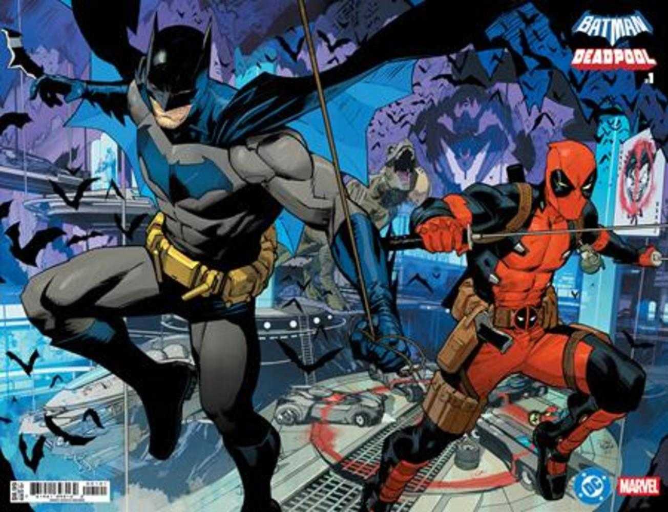 DC Marvel Batman Deadpool #1 (One Shot) Cover B Dan Mora Batman Deadpool Wraparound Card Stock Variant | Odin's Place