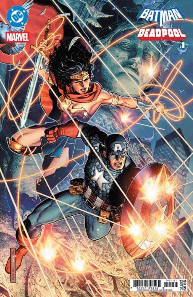 DC Marvel Batman Deadpool #1 (One Shot) Cover E Jim Cheung Wonder Woman Captain America Card Stock Variant | Odin's Place