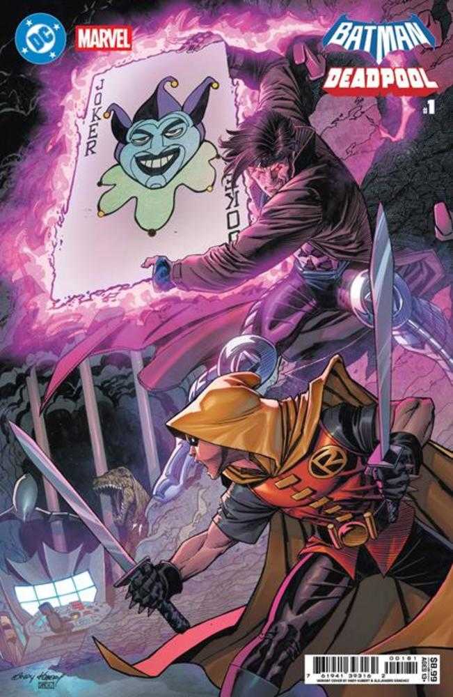 DC Marvel Batman Deadpool #1 (One Shot) Cover I Andy Kubert Damian Wayne Gambit Card Stock Variant | Odin's Place