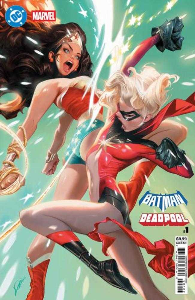 DC Marvel Batman Deadpool #1 (One Shot) Cover L Alexander Lozano Wonder Woman Ms Marvel Card Stock Variant | Odin's Place
