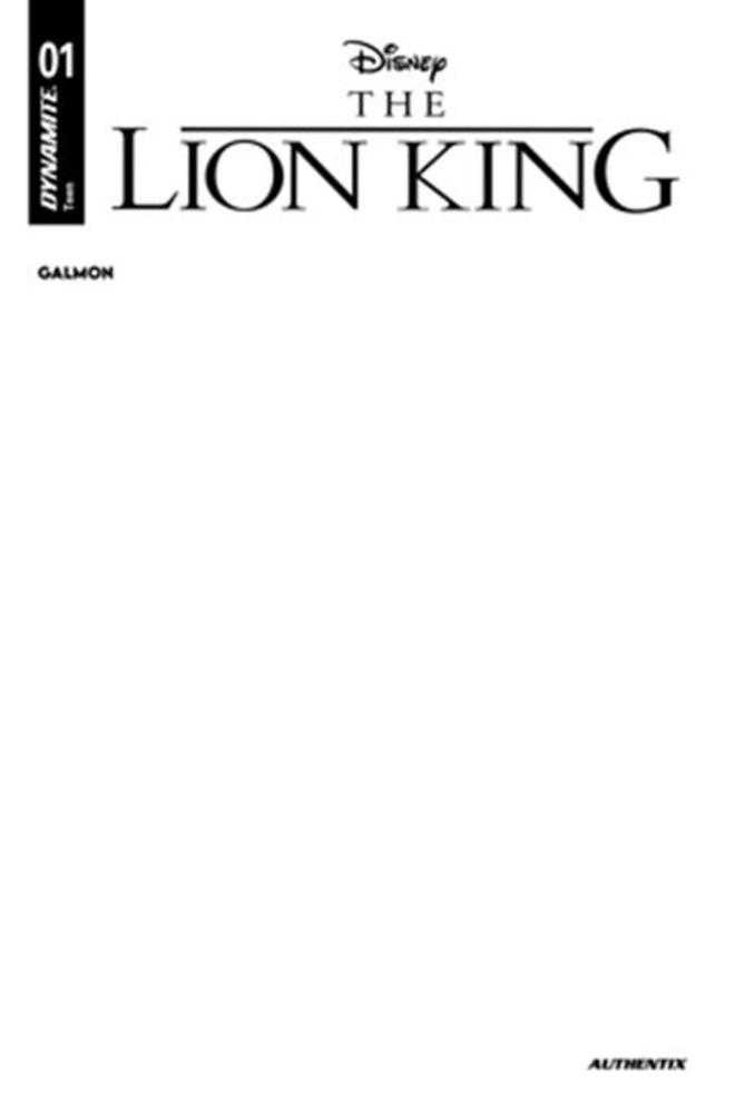 Lion King #1 Cover E Blank Authentix Variant | Odin's Place