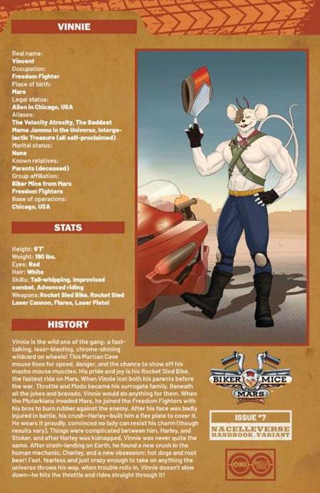 Biker Mice From Mars (2025) #7 Cover B Dotun Akande Handbook Variant | Odin's Place