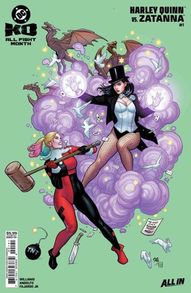 DC K.O. Harley Quinn vs Zatanna #1 (One Shot) Cover B Frank Cho Card Stock Variant | Odin's Place