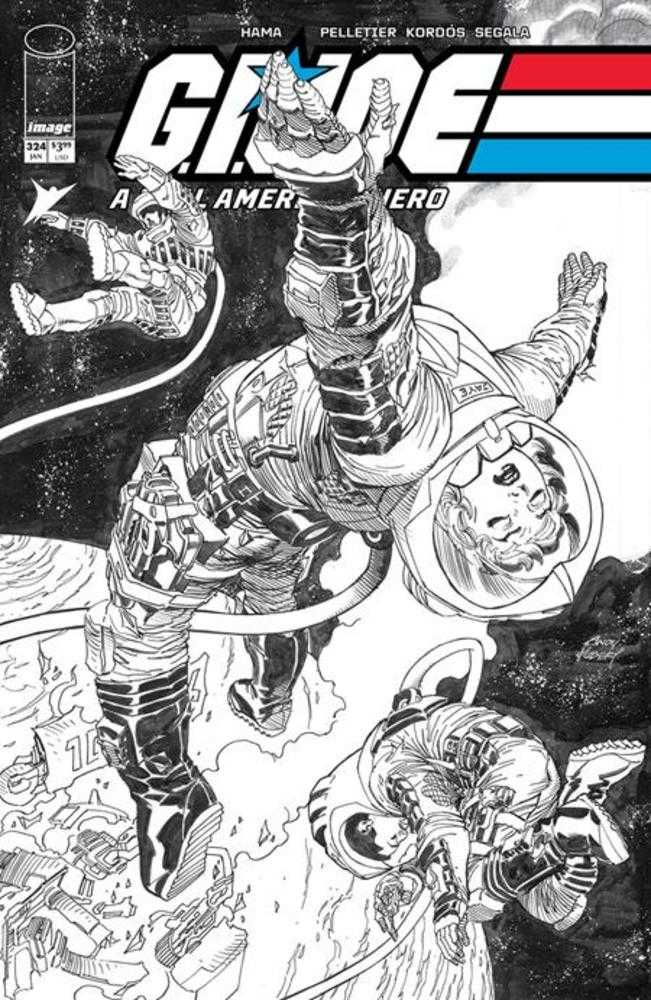G.I. Joe A Real American Hero #324 Cover B Andy Kubert Black & White Variant | Odin's Place