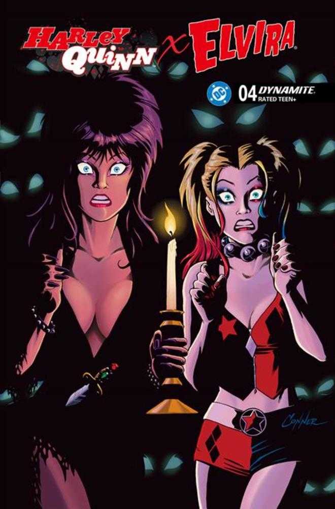 Harley Quinn X Elvira #4 Cover H 1 in 10 Amanda Conner Candle Variant | Odin's Place