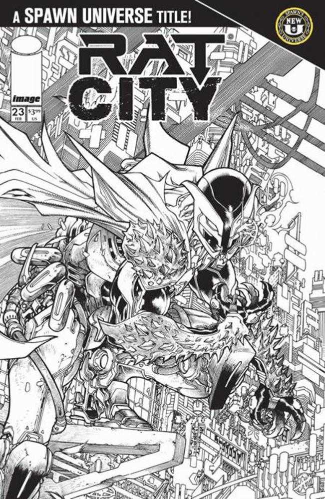 Spawn Rat City #23 Cover B Harvey Tolibao Black & White Variant | Odin's Place