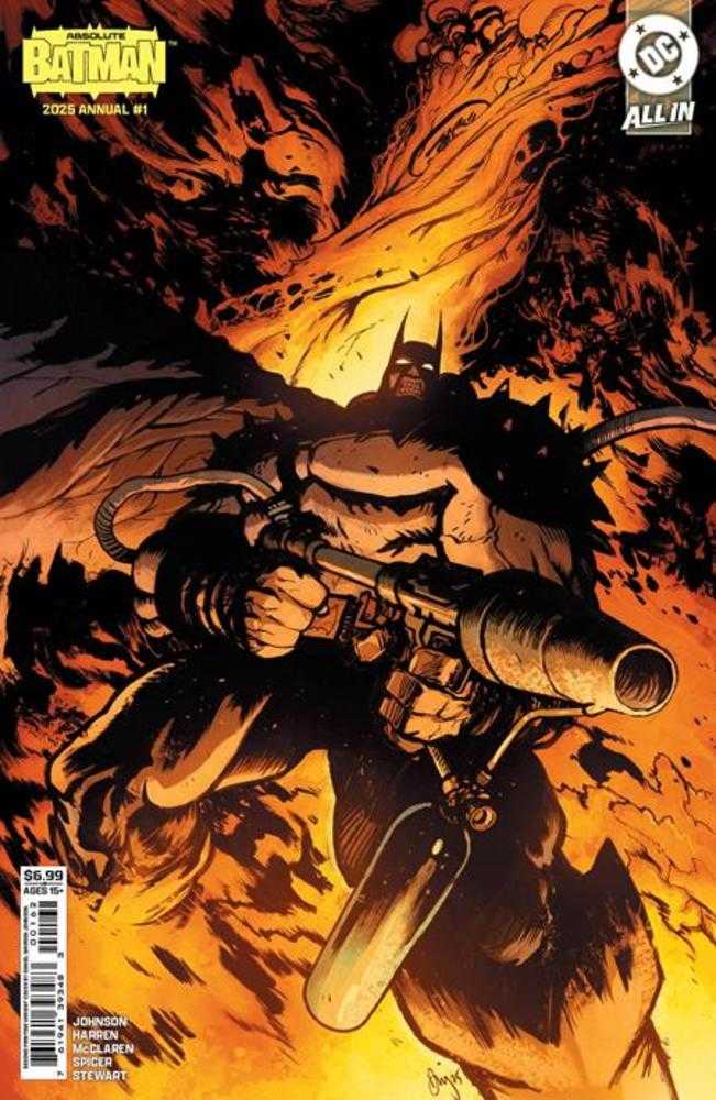 Absolute Batman 2025 Annual #1 (One Shot) 2nd Print Cover B Daniel Warren Johnson Flamethrower Card Stock Variant | Odin's Place