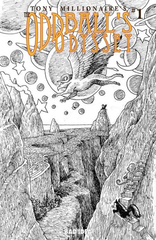 The Oddball's Odyssey #1 Cover F 1:20 Tony Millionaire Black & White Variant | Odin's Place