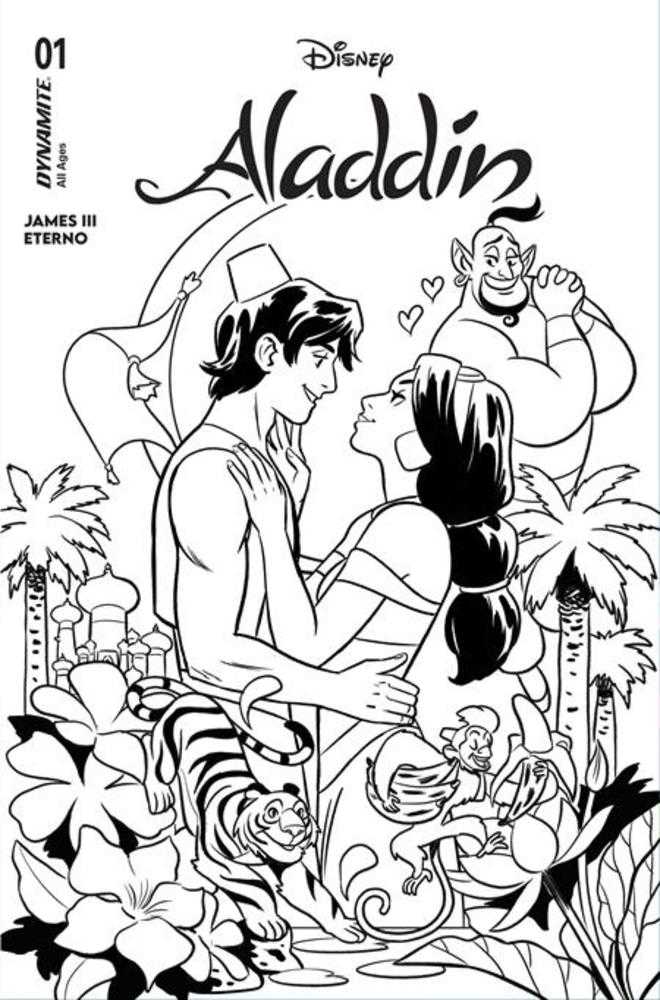 Aladdin #1 Cover I 1 in 10 Natacha Bustos Line Art Variant | Odin's Place
