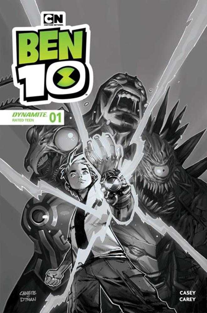 Ben 10 #1 Cover J 1:10 Eric Canete Black & White Variant | Odin's Place