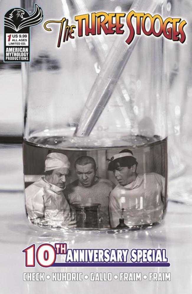 Three Stooges American Mythology 10 Th Anniversary #1 Cover D Black & White Photo Variant  Previously Solicted Thru Diamond | Odin's Place